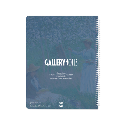 In the Woods at Giverny by Claude Monet - Spiral Notebook