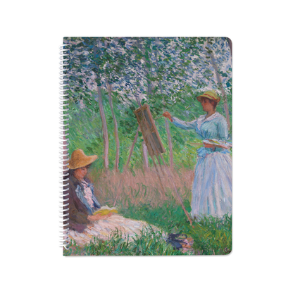 In the Woods at Giverny by Claude Monet - Spiral Notebook