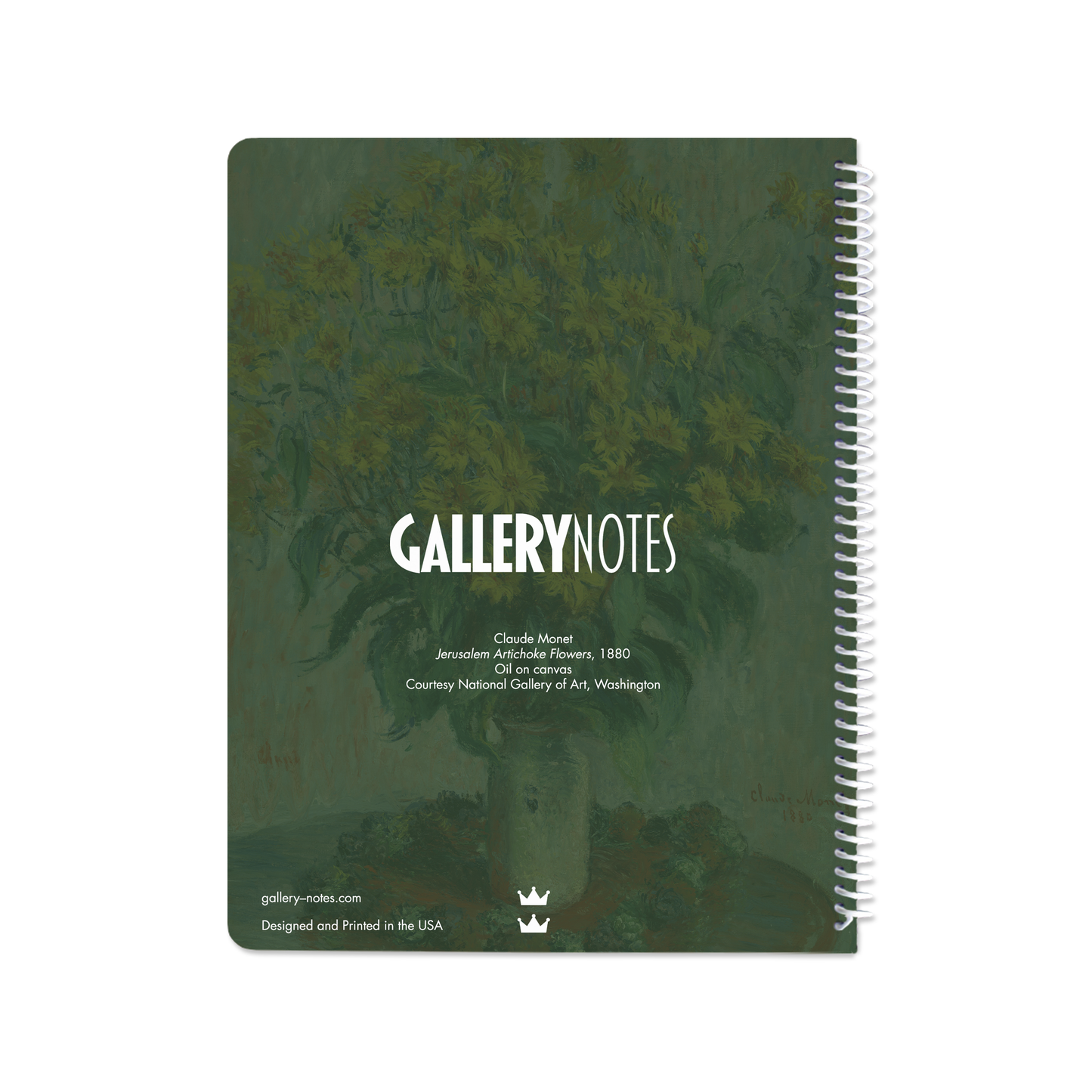 Jerusalem Artichoke Flowers by Claude Monet - Spiral Notebook
