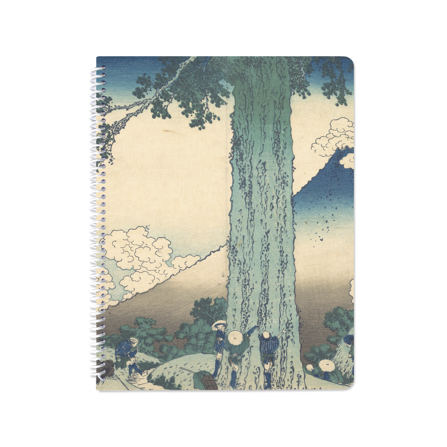 Mishima Pass in Kai Province by Katsushika Hokusai - Spiral Notebook