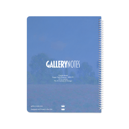 Poppy Field (Giverny) by Claude Monet - Spiral Notebook