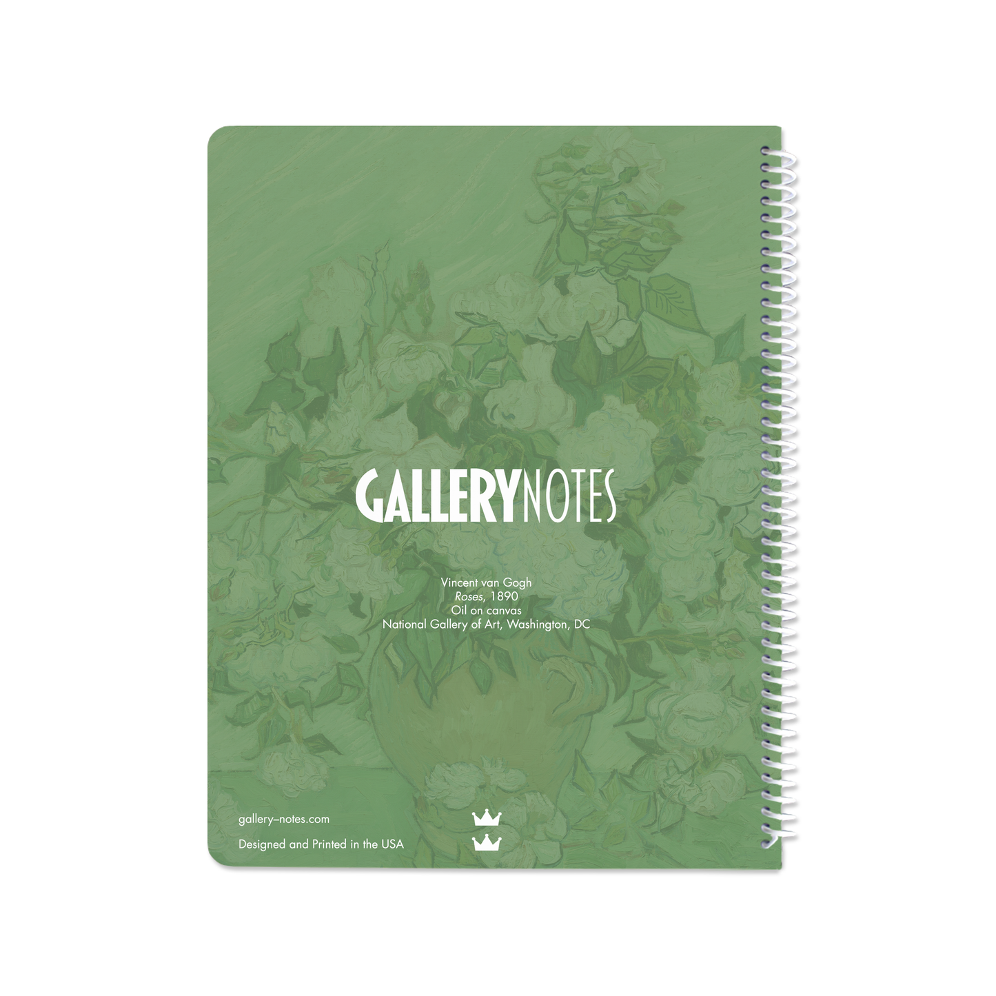 Roses by Vincent van Gogh - Spiral Notebook