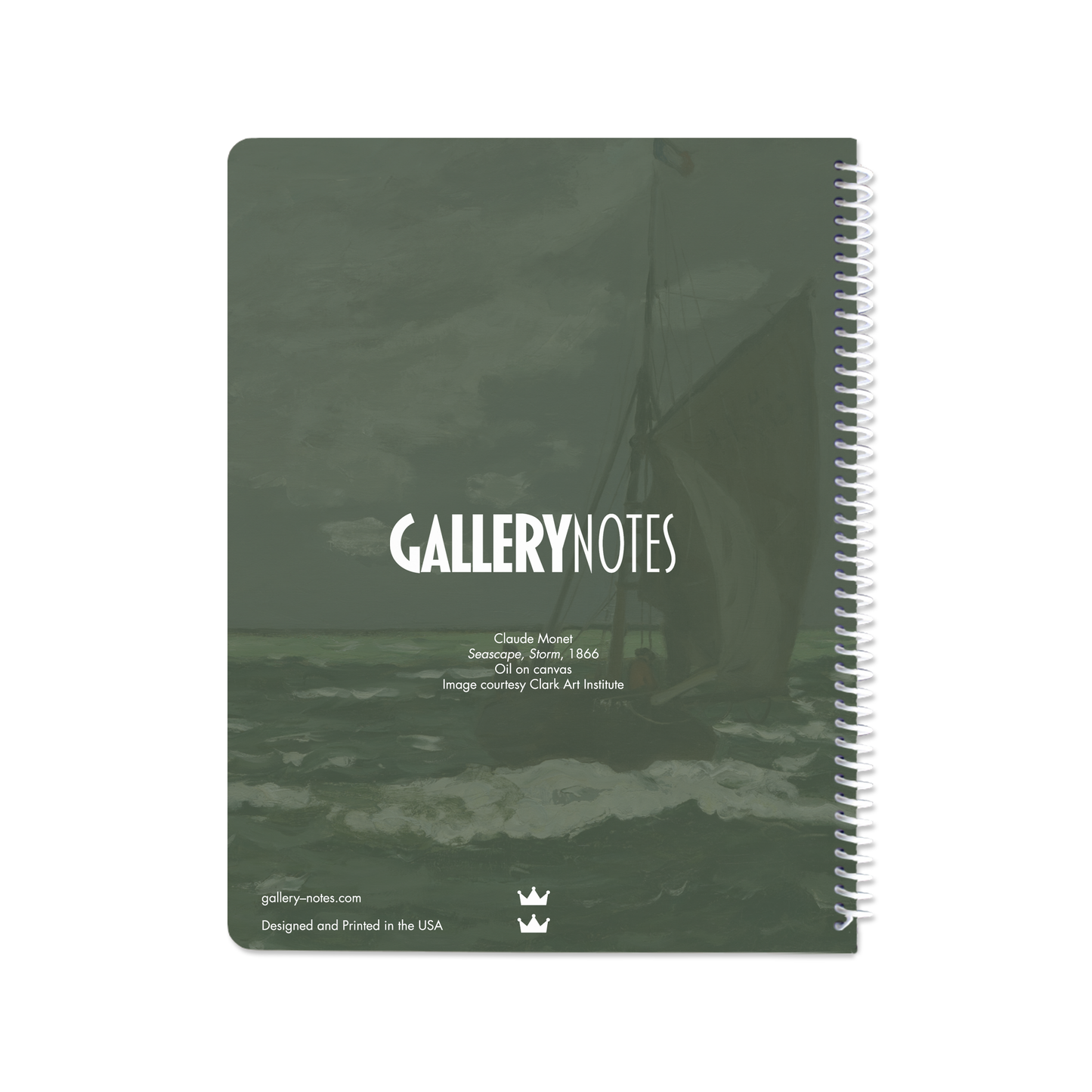 Seascape, Storm by Claude Monet - Spiral Notebook