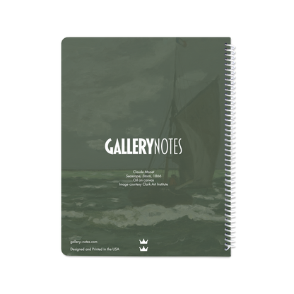 Seascape, Storm by Claude Monet - Spiral Notebook