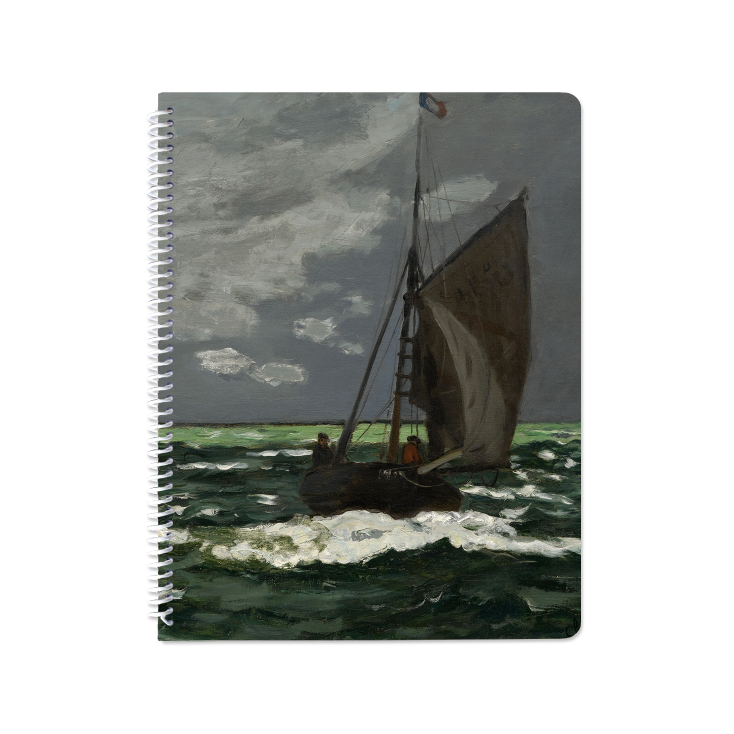 Seascape, Storm by Claude Monet - Spiral Notebook