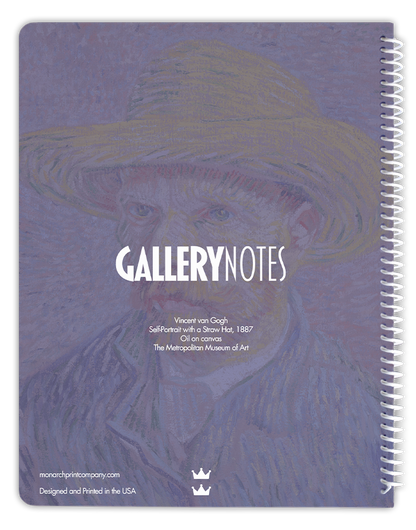 Self-Portrait with a Straw Hat by Vincent van Gogh - Spiral Notebook