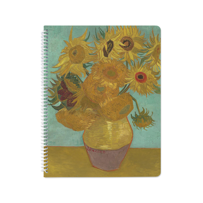 Sunflowers by Vincent van Gogh - Spiral Notebook