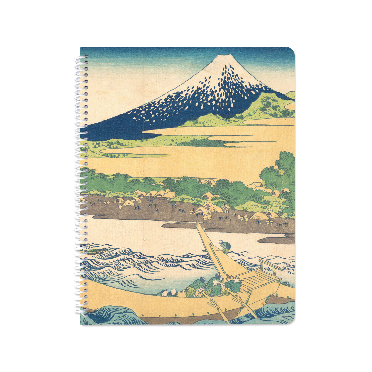 Tago Bay near Ejiri on the Tōkaidō by Katsushika Hokusai - Spiral Notebook