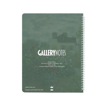 The Artist’s Garden in Argenteuil by Claude Monet - Spiral Notebook