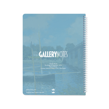 The Bridge at Argenteuil by Claude Monet - Spiral Notebook