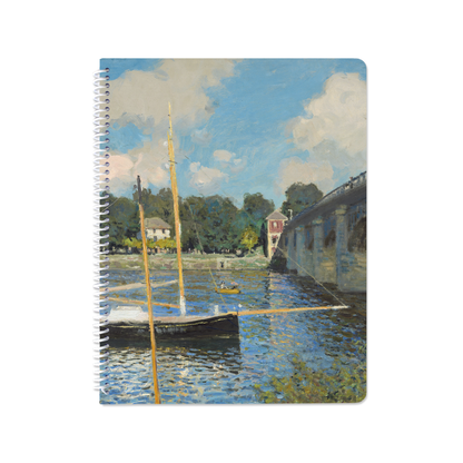 The Bridge at Argenteuil by Claude Monet - Spiral Notebook