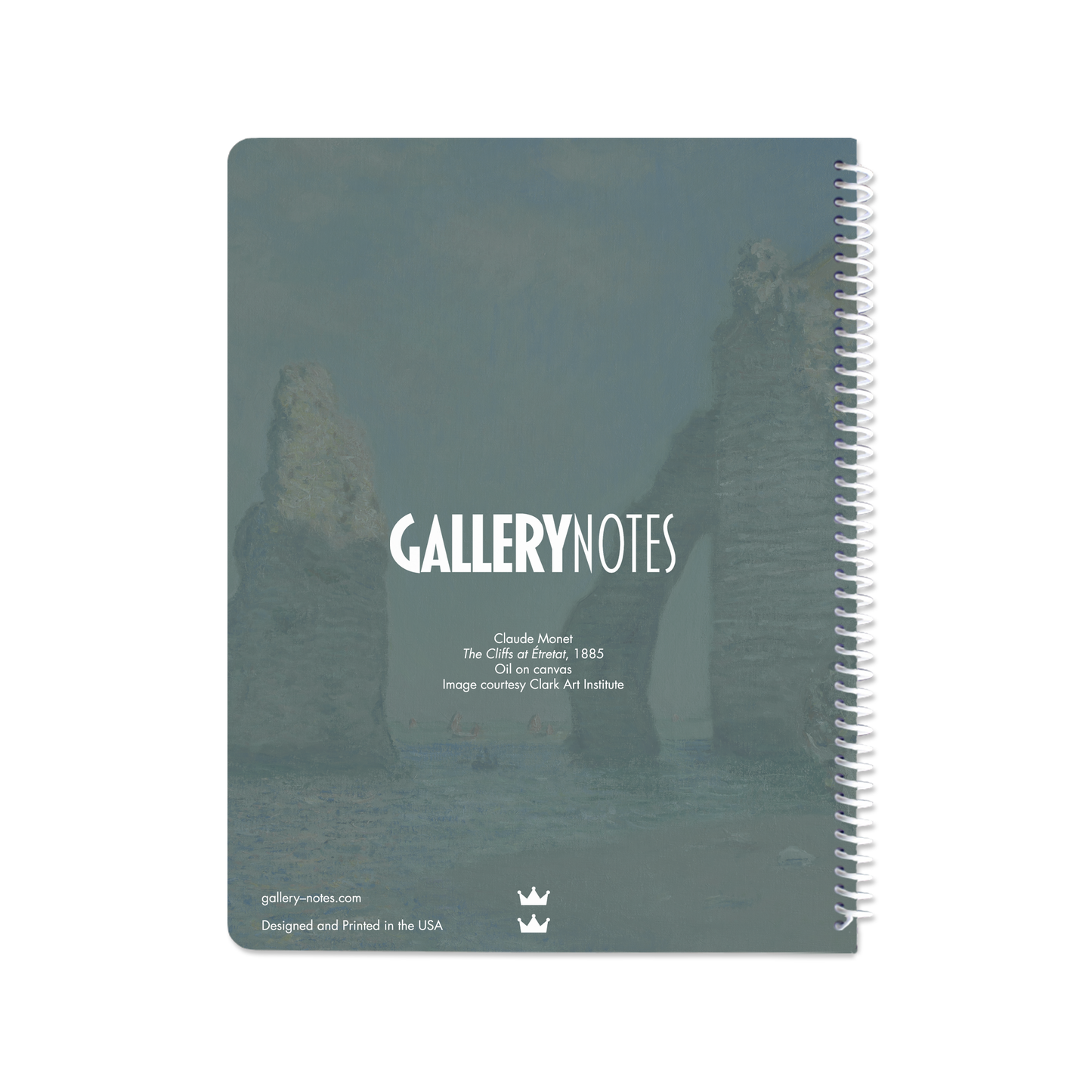 The Cliffs at Étretat by Claude Monet - Spiral Notebook