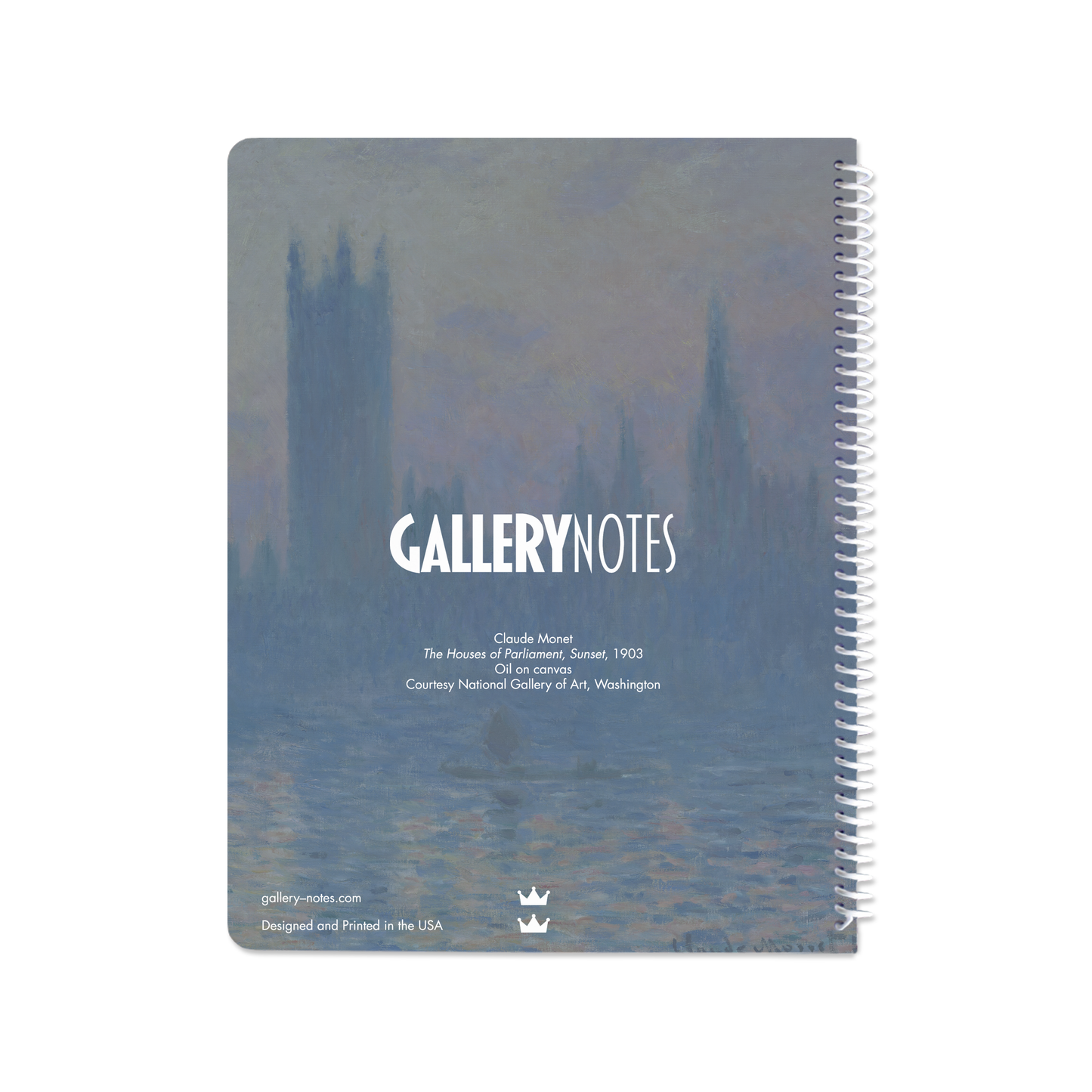 The Houses of Parliament, Sunset by Claude Monet - Spiral Notebook
