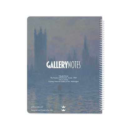 The Houses of Parliament, Sunset by Claude Monet - Spiral Notebook