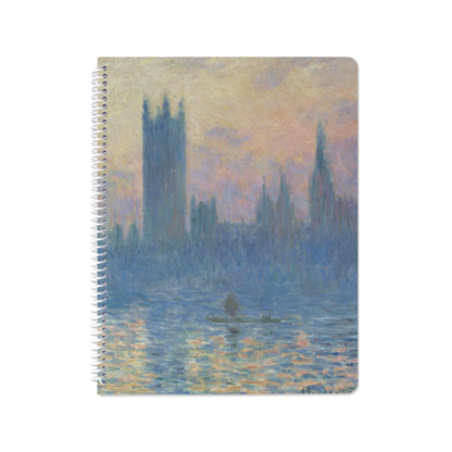 The Houses of Parliament, Sunset by Claude Monet - Spiral Notebook