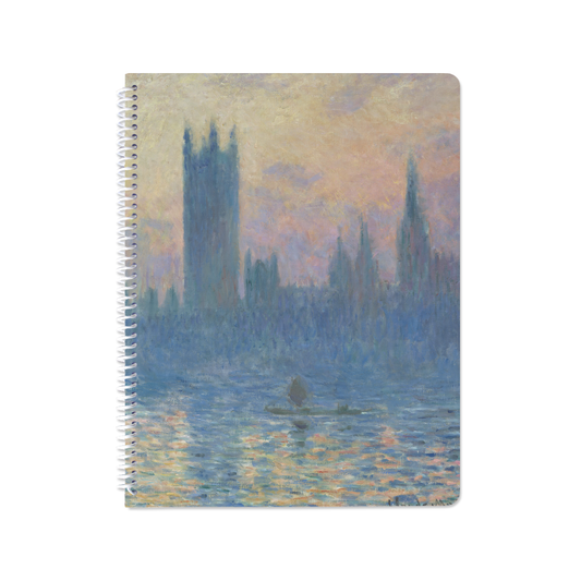 The Houses of Parliament, Sunset by Claude Monet - Spiral Notebook