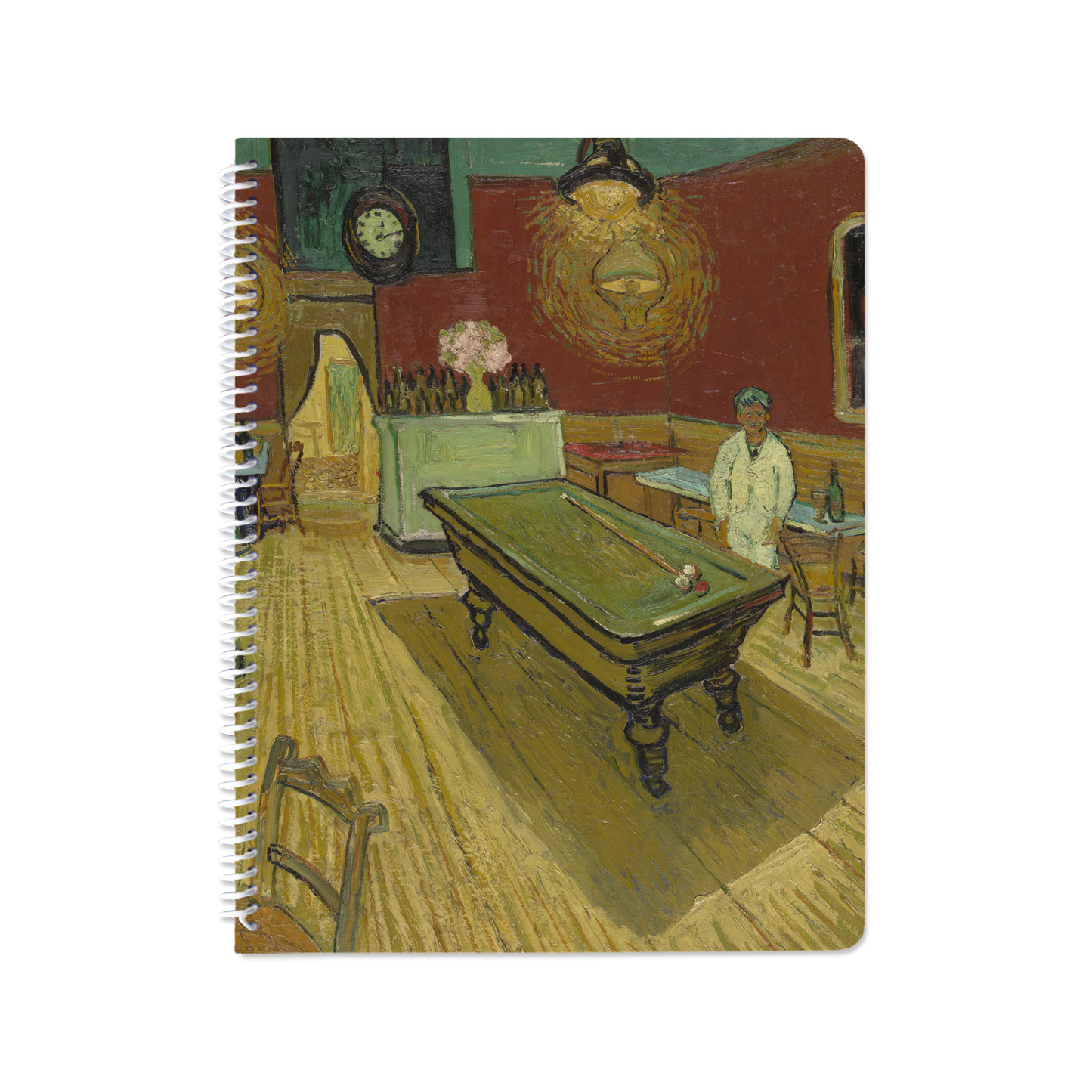 The Night Café by Vincent van Gogh - Spiral Notebook