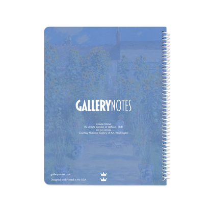 The Artist’s Garden at Vétheuil by Claude Monet - Spiral Notebook