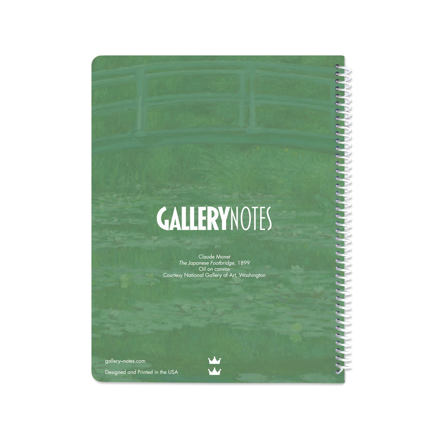 The Japanese Footbridge by Claude Monet - Spiral Notebook