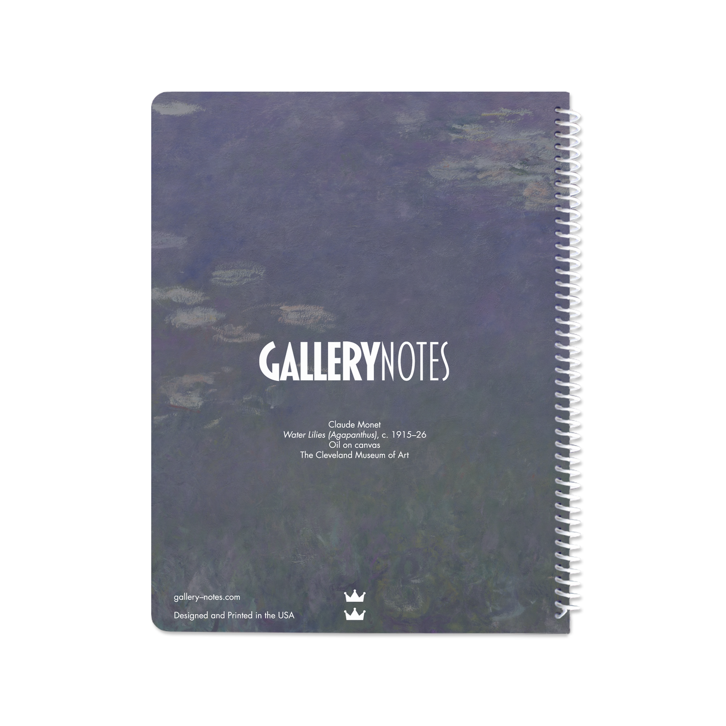 Water Lilies (Agapanthus) by Claude Monet - Spiral Notebook