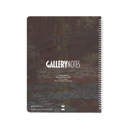 Water Lily Pond (1900) by Claude Monet - Spiral Notebook