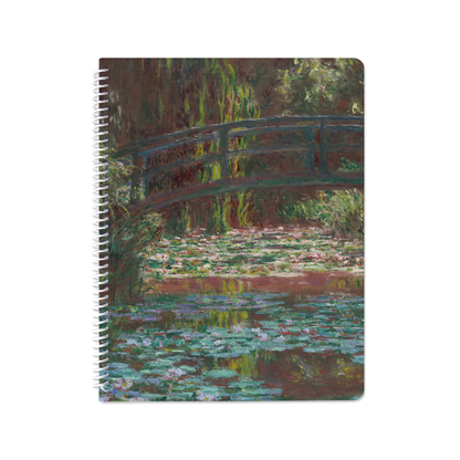 Water Lily Pond (1900) by Claude Monet - Spiral Notebook