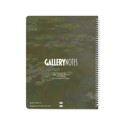 Water Lily Pond (1917) by Claude Monet - Spiral Notebook