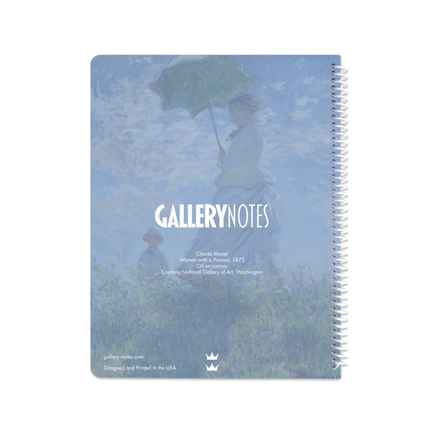 Woman with a Parasol by Claude Monet - Spiral Notebook