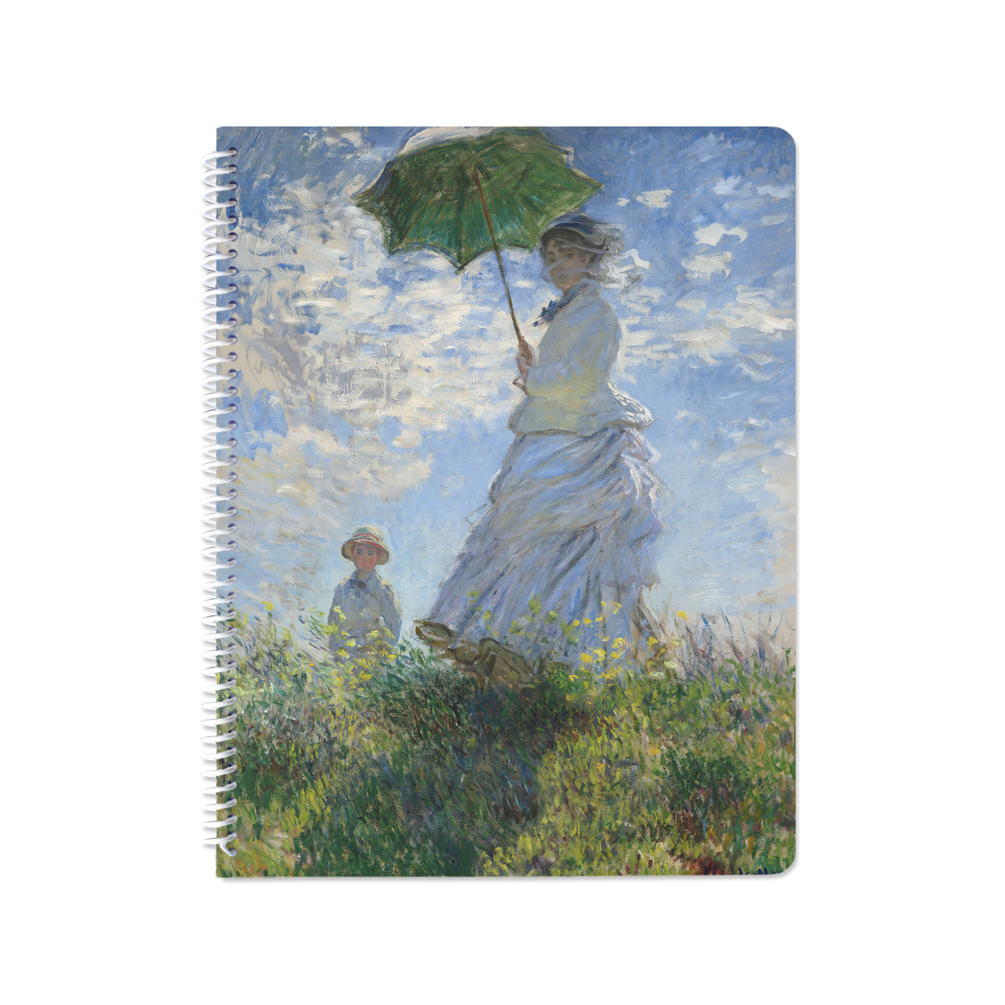 Woman with a Parasol by Claude Monet - Spiral Notebook