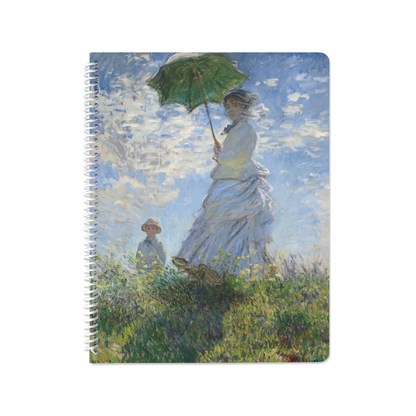 Woman with a Parasol by Claude Monet - Spiral Notebook